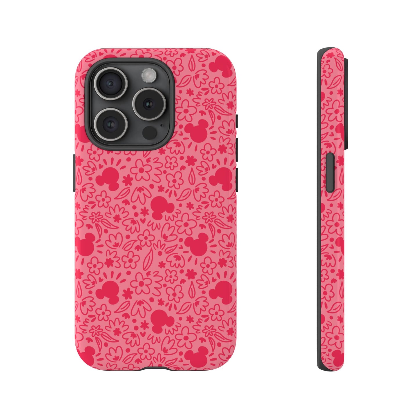 Mouse Florals (Pink) iPhone Case