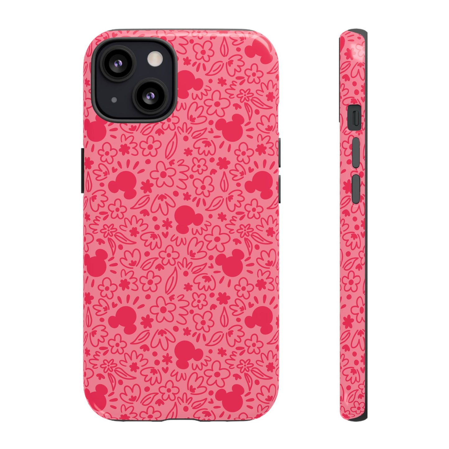 Mouse Florals (Pink) iPhone Case