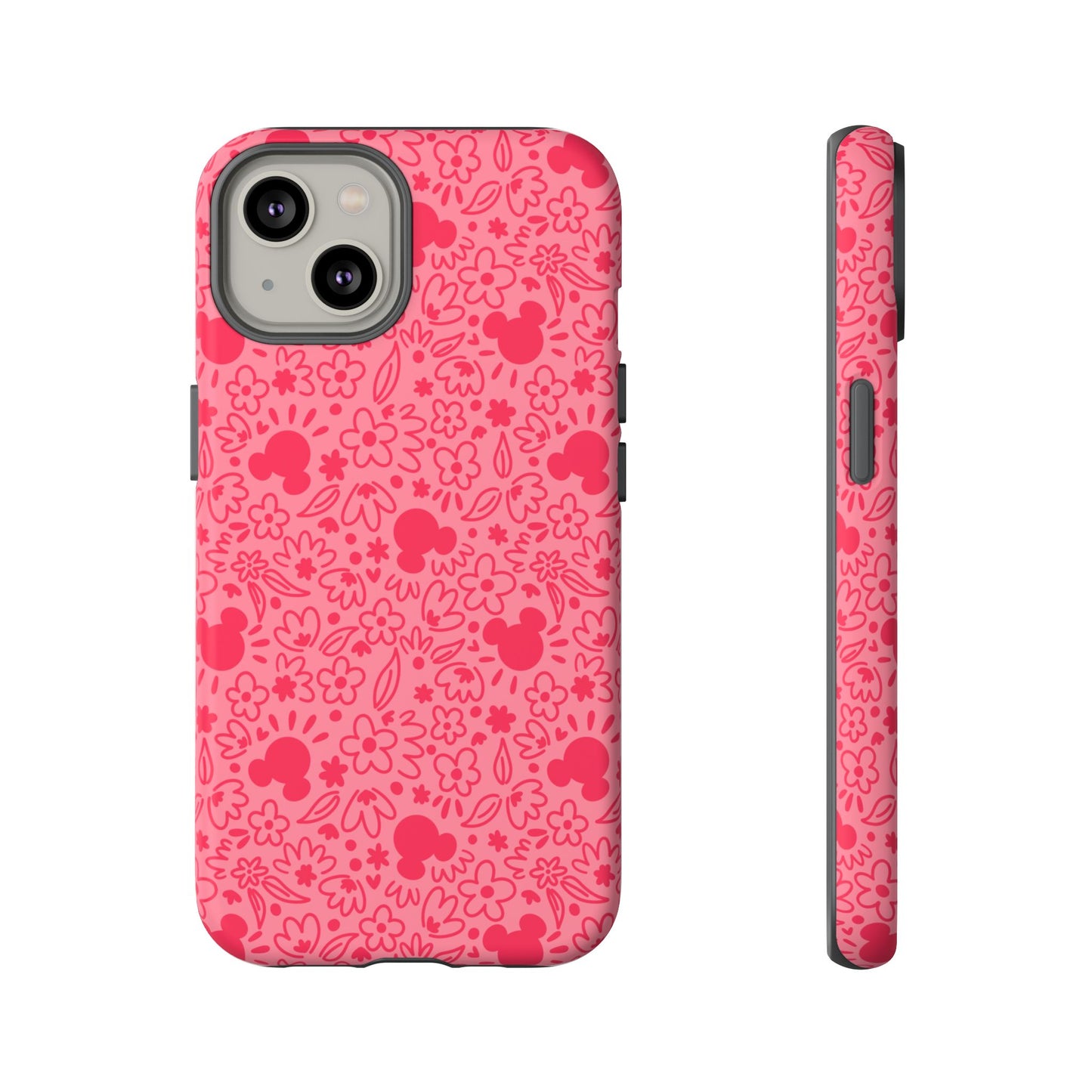 Mouse Florals (Pink) iPhone Case