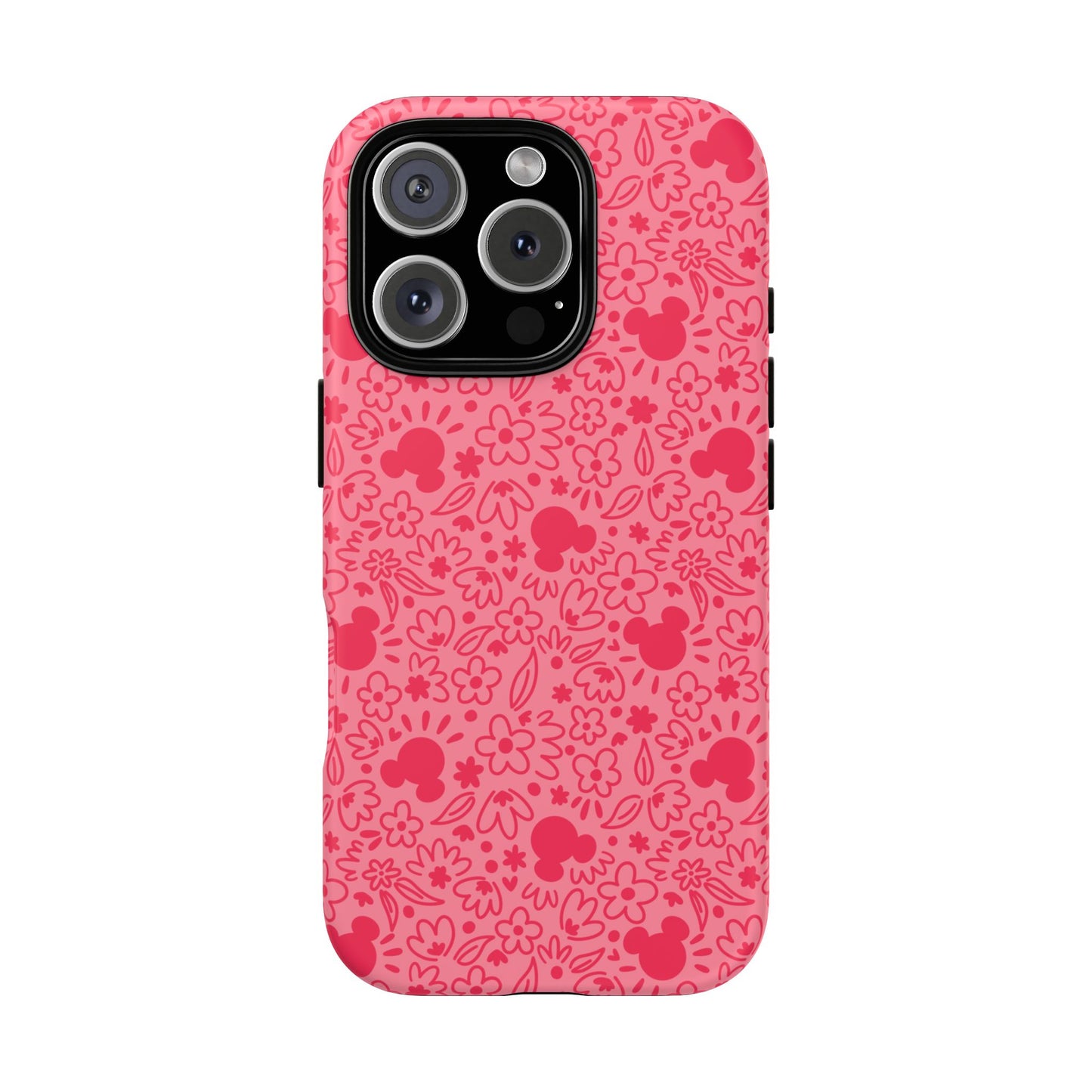Mouse Florals (Pink) iPhone Case