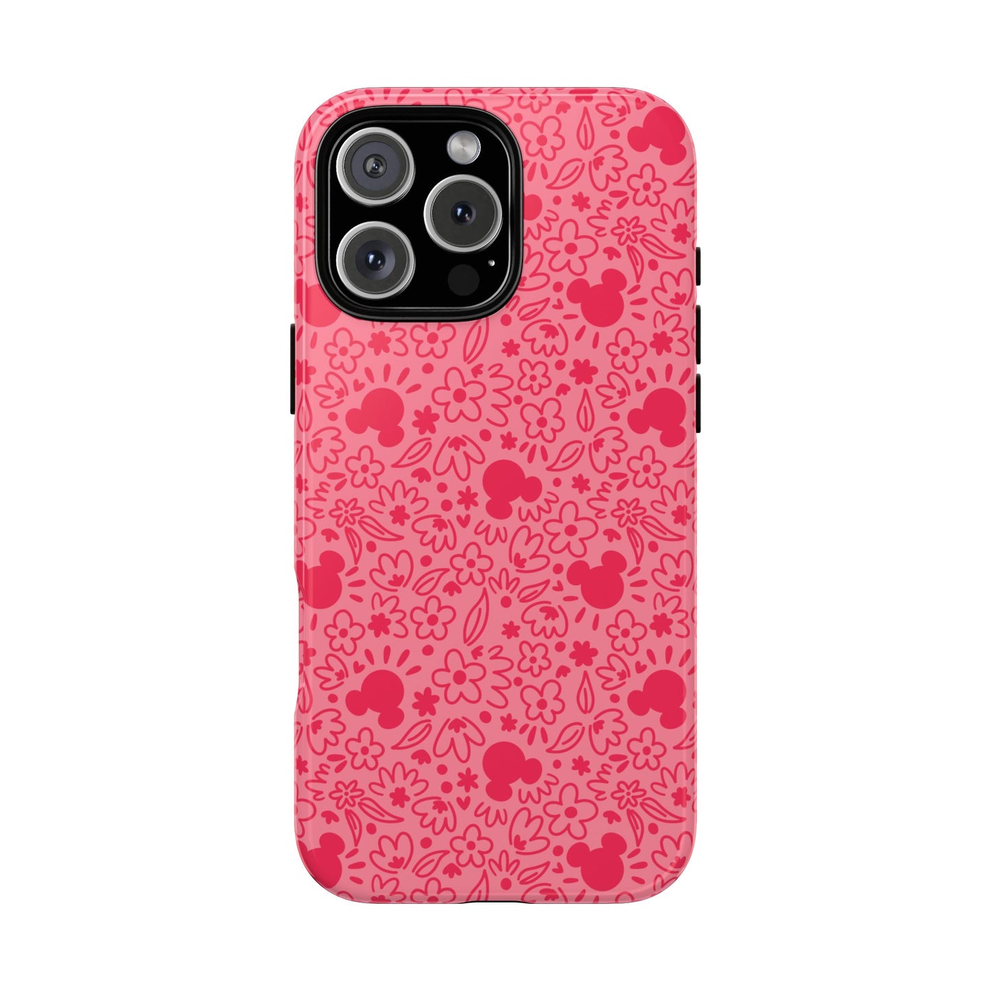 Mouse Florals (Pink) iPhone Case