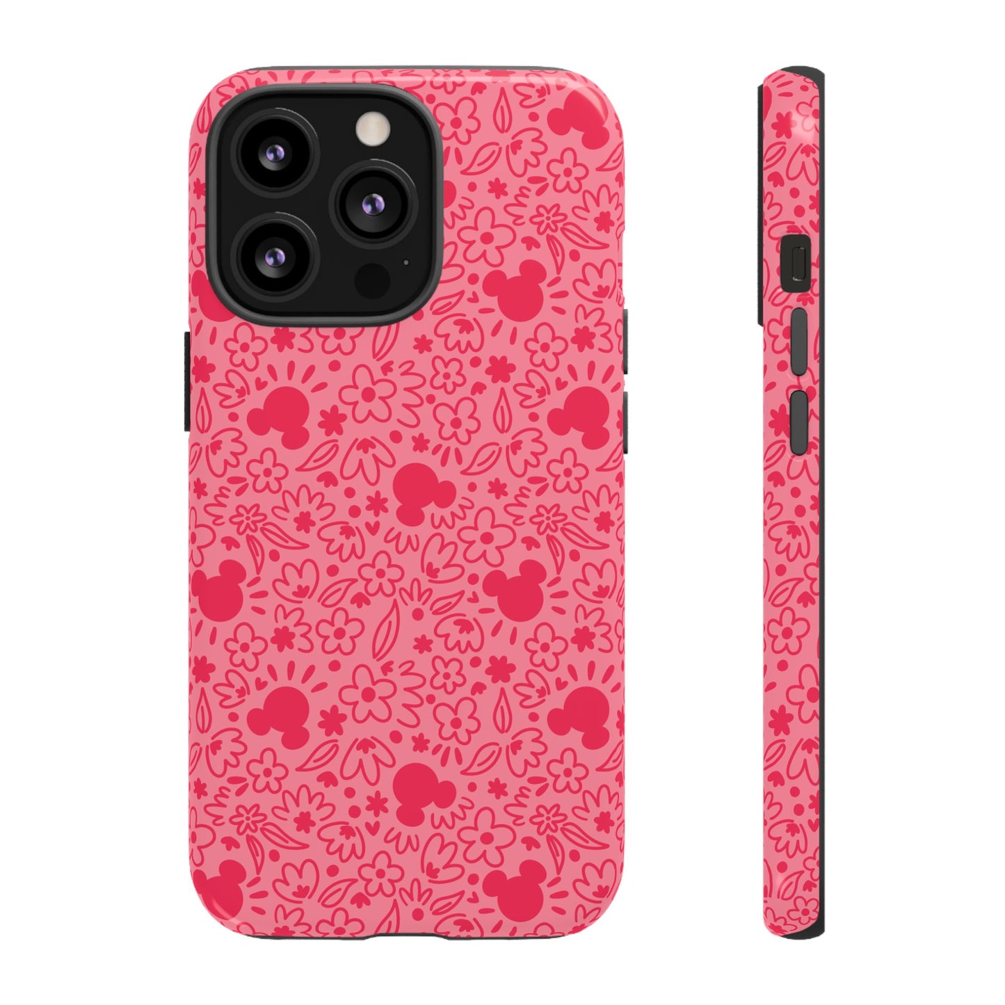 Mouse Florals (Pink) iPhone Case