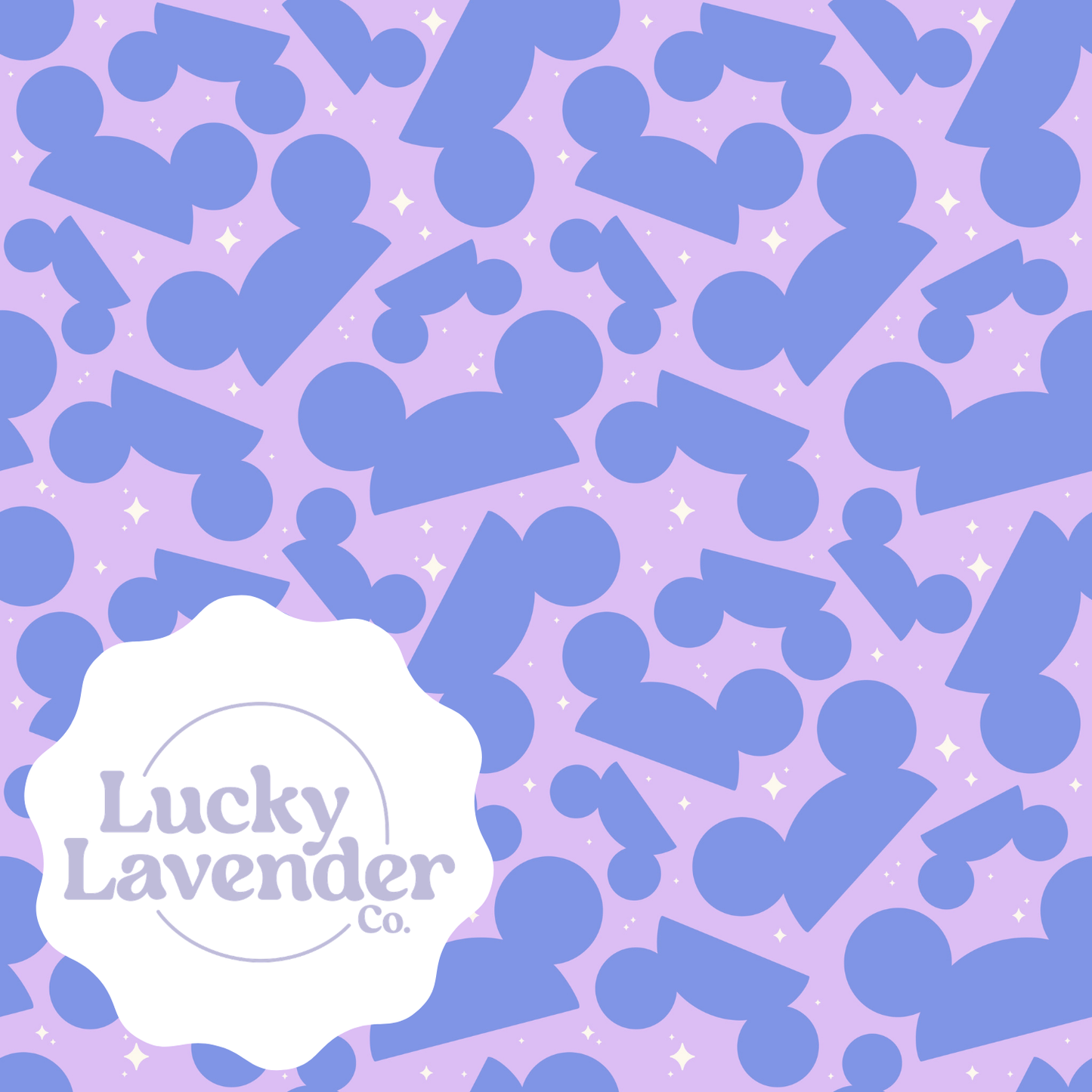 Mouse Club Seamless Pattern - Lavender/Periwinkle