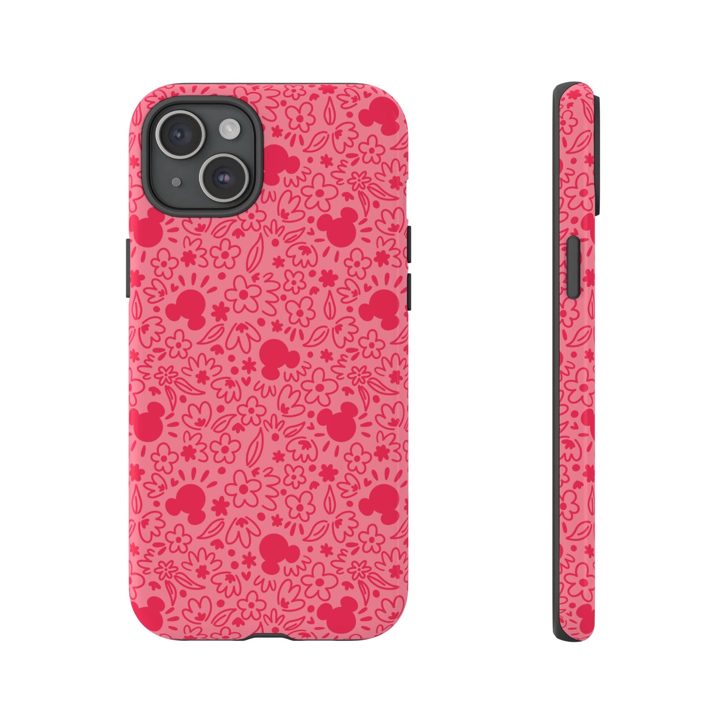 Mouse Florals (Pink) iPhone Case