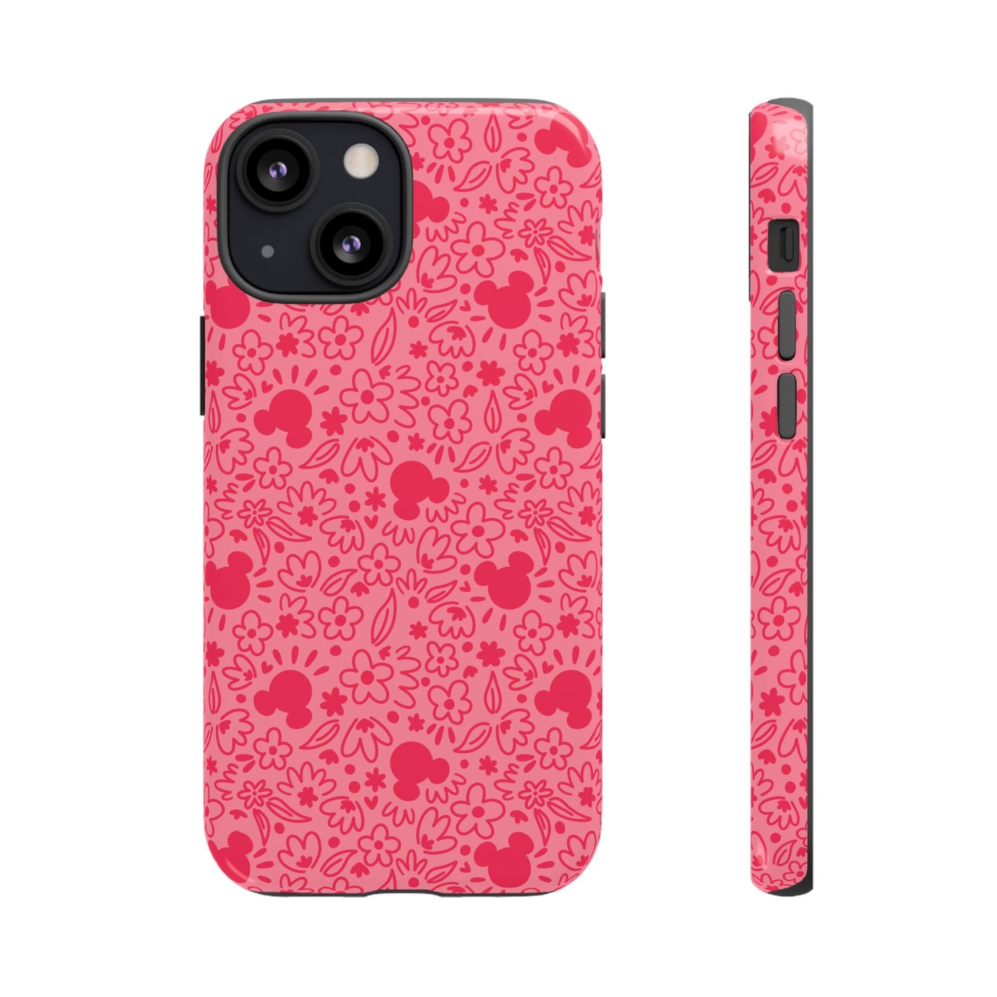 Mouse Florals (Pink) iPhone Case
