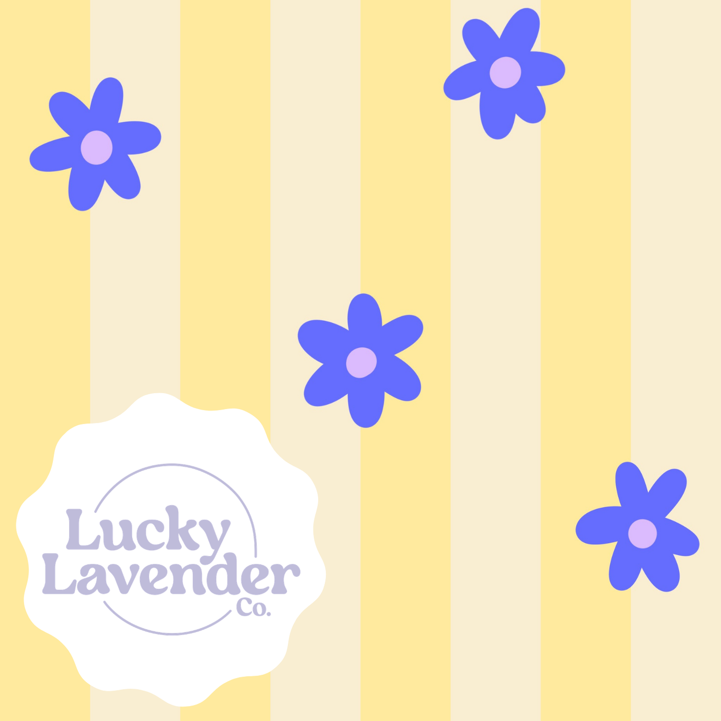 Daisies Seamless Pattern - Yellow/Cobalt