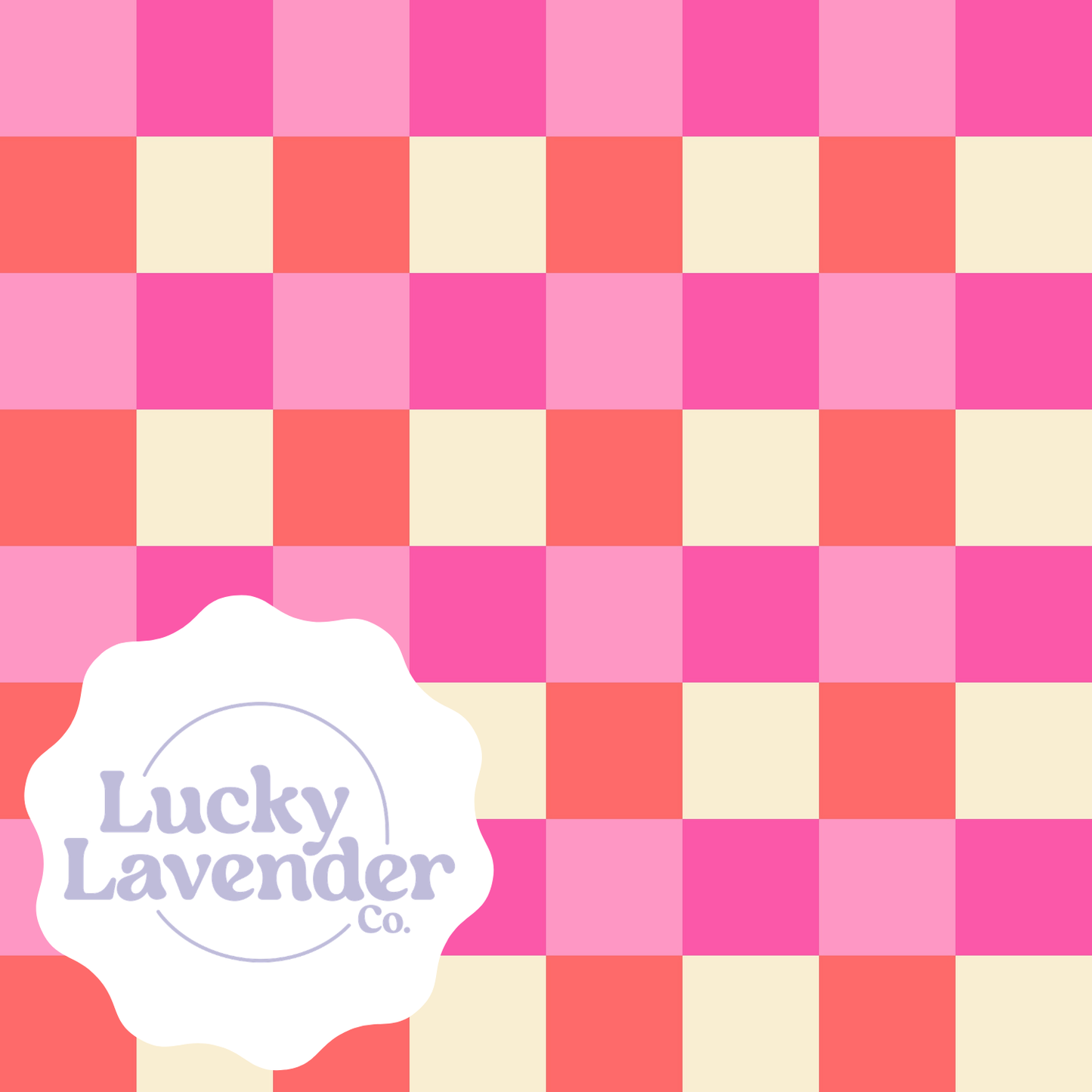 Dance Floor Seamless Pattern - Pink/Orange/Cream