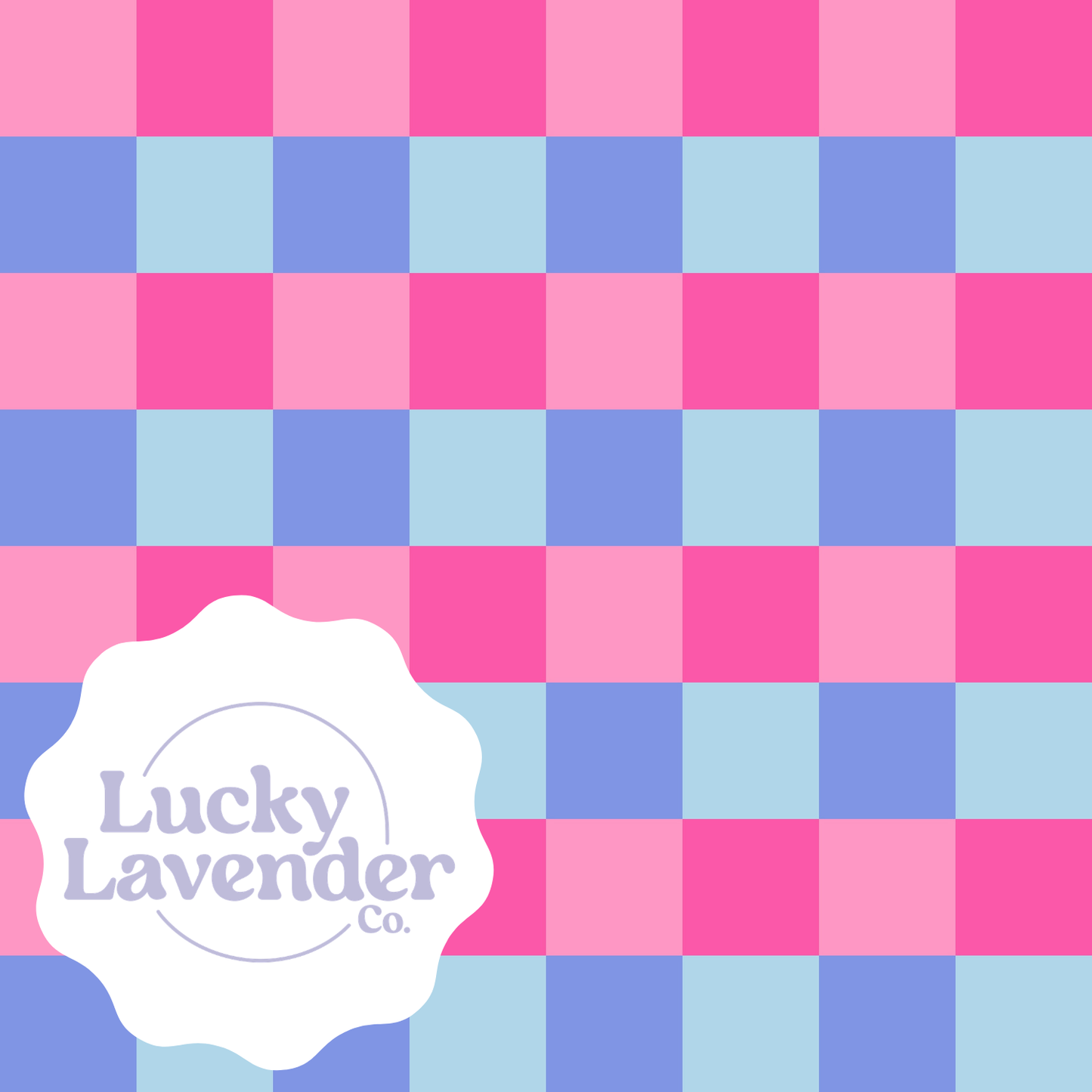 Dance Floor Seamless Pattern - Pink/Blue