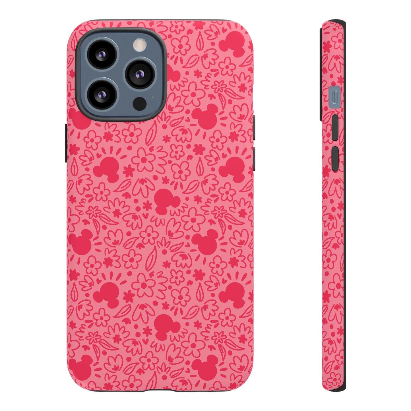 Mouse Florals (Pink) iPhone Case
