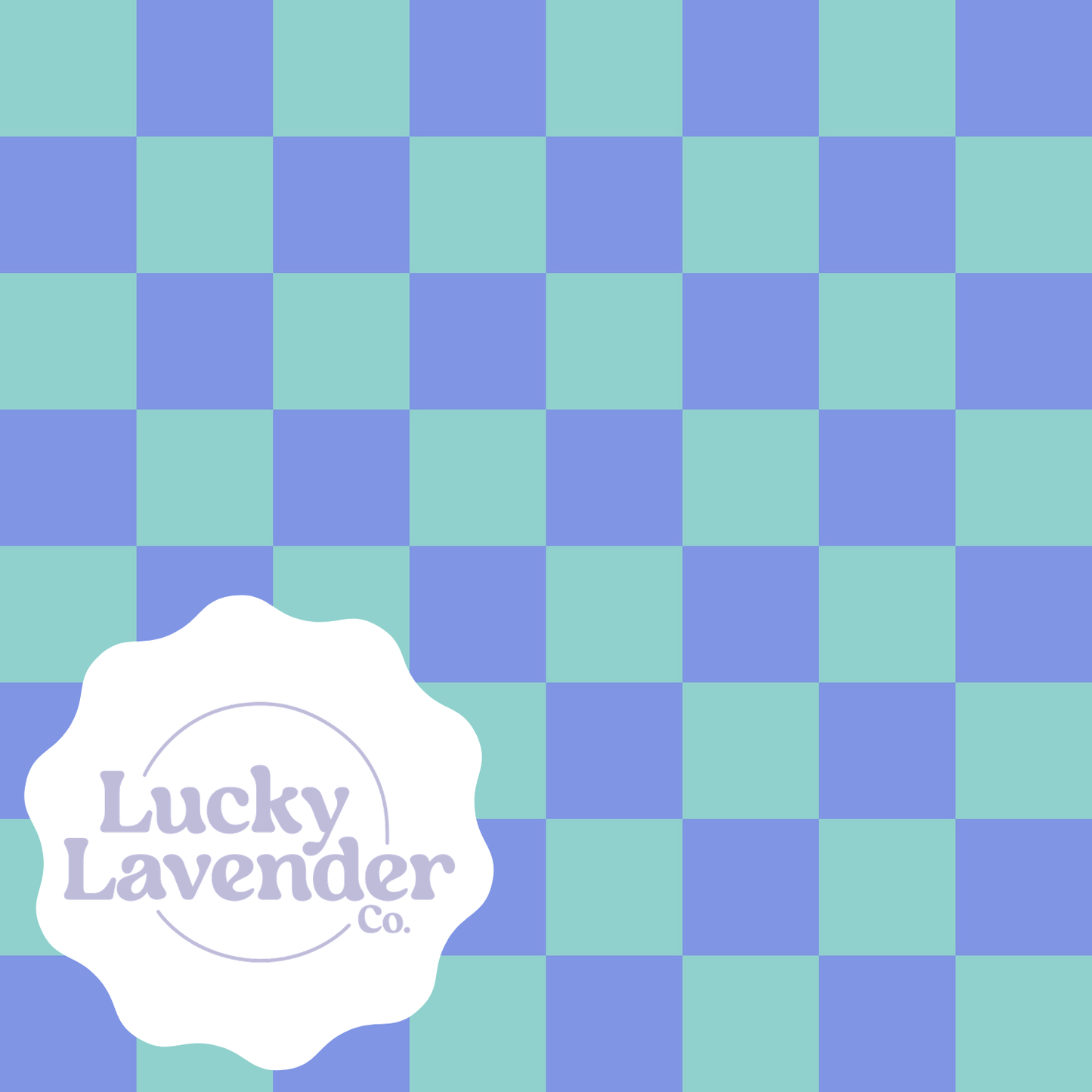 Dance Floor Seamless Pattern - Seafoam/Periwinkle
