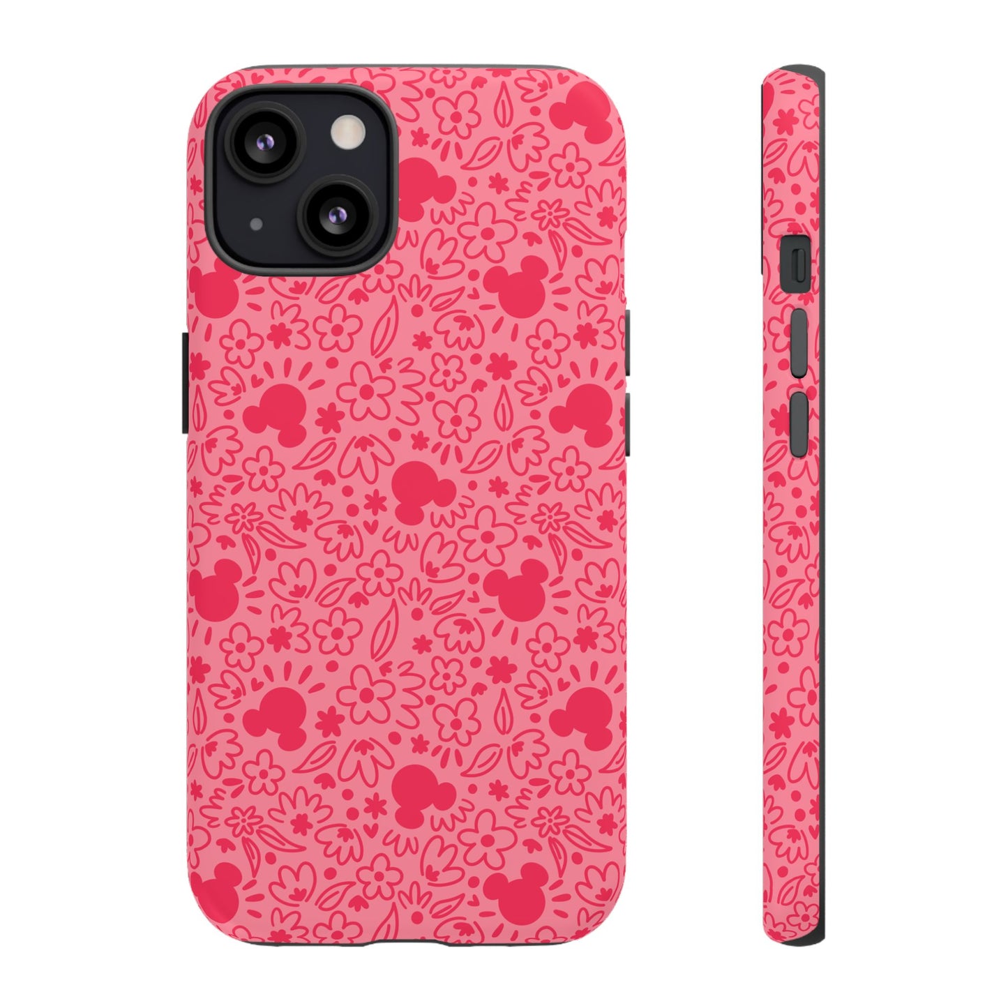 Mouse Florals (Pink) iPhone Case