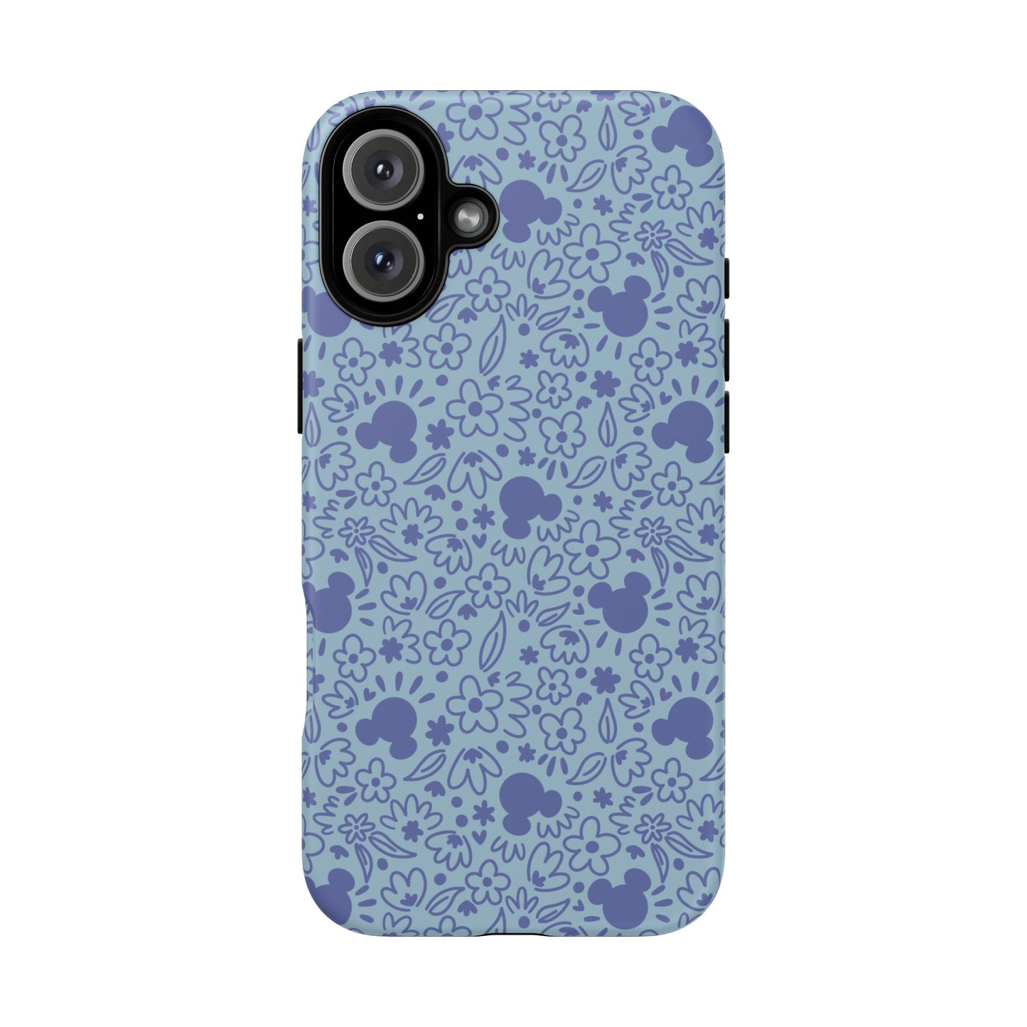 Mouse Florals (Blue) iPhone Case