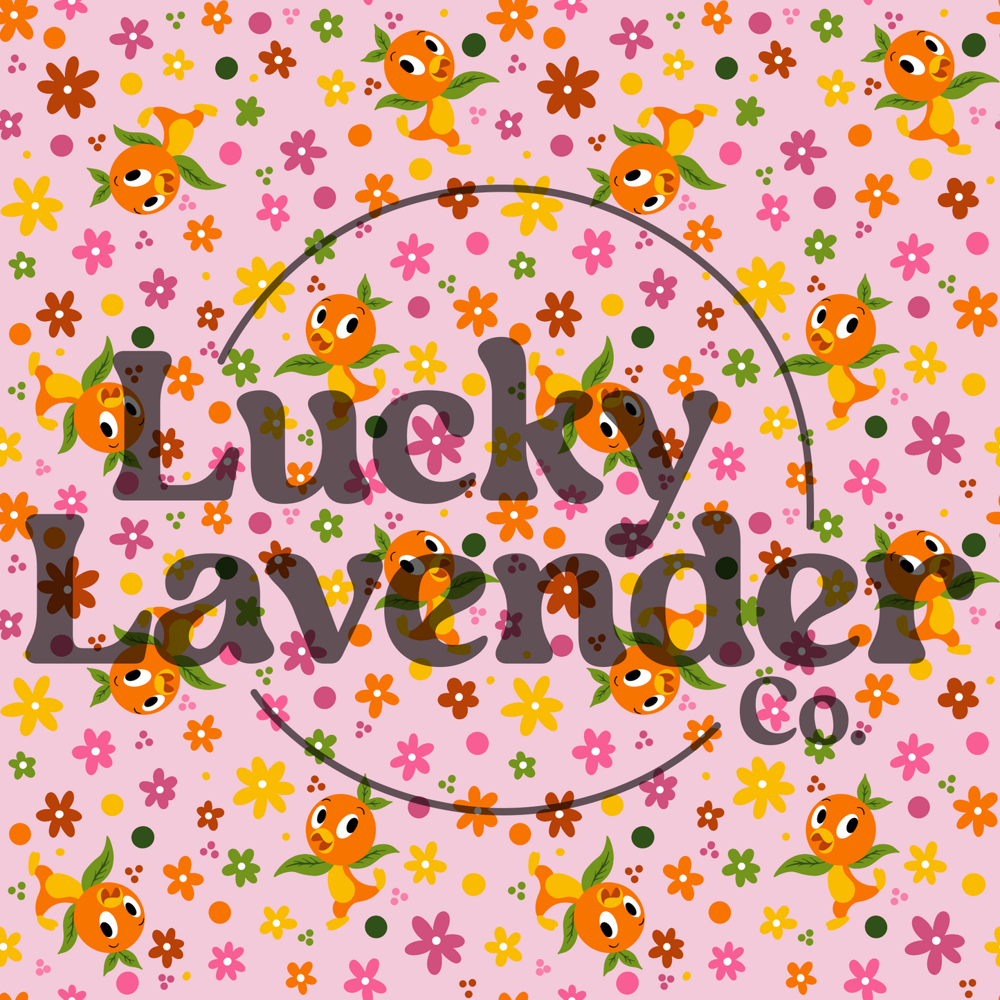 Citrus Bird Seamless Pattern