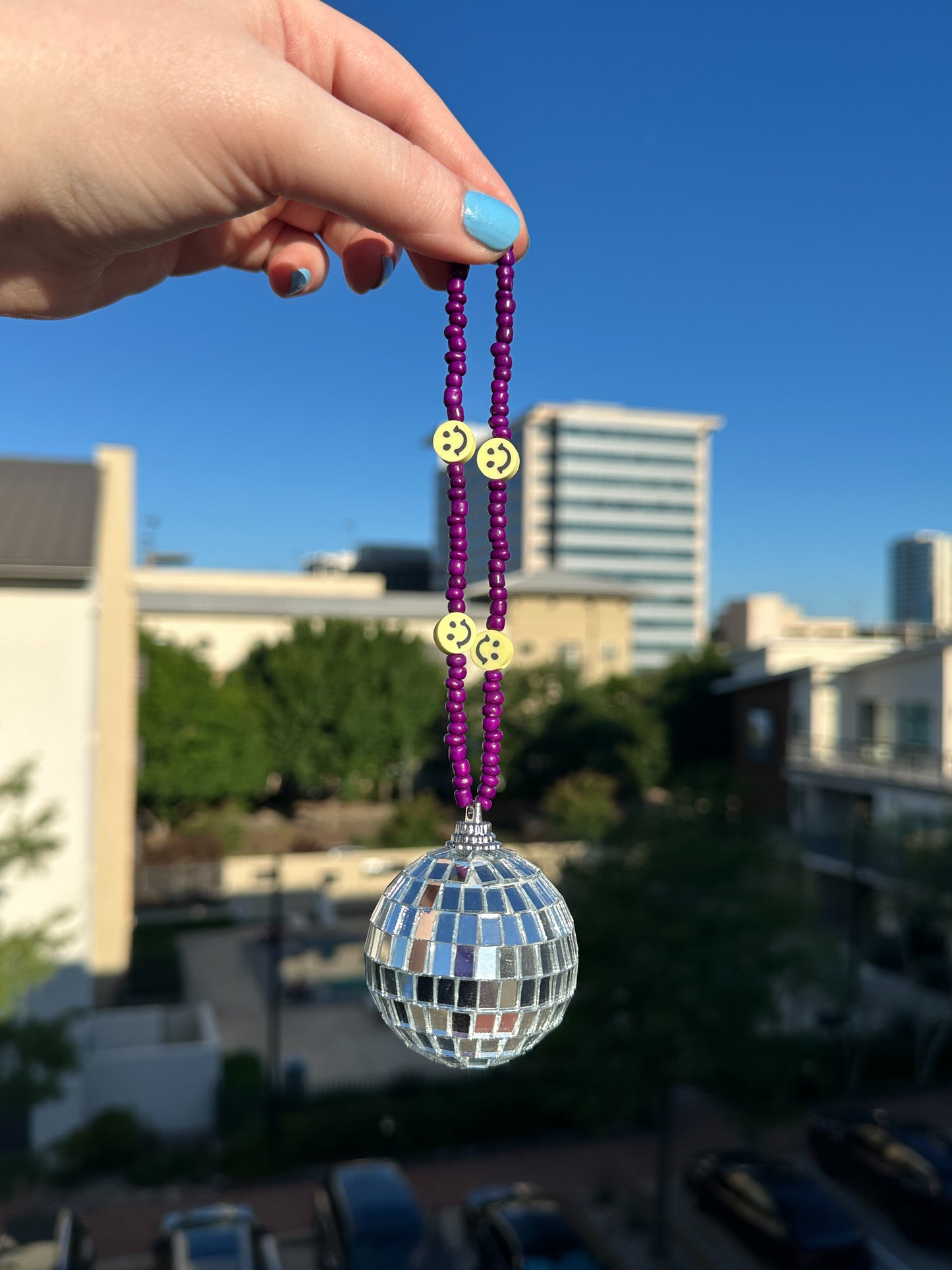 Disco Ball Car Charm