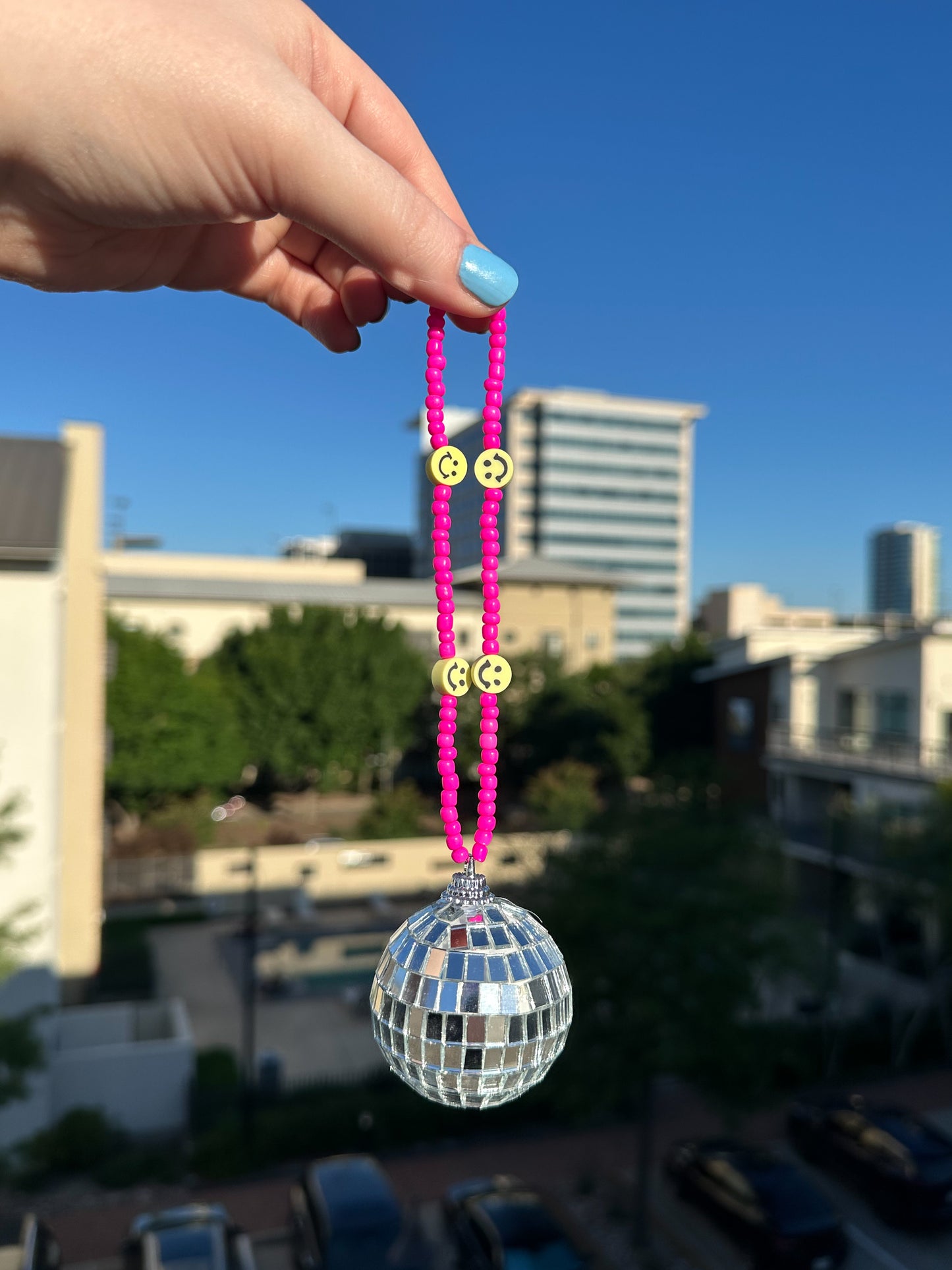 Disco Ball Car Charm