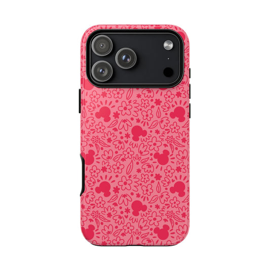 Mouse Florals (Pink) iPhone Case
