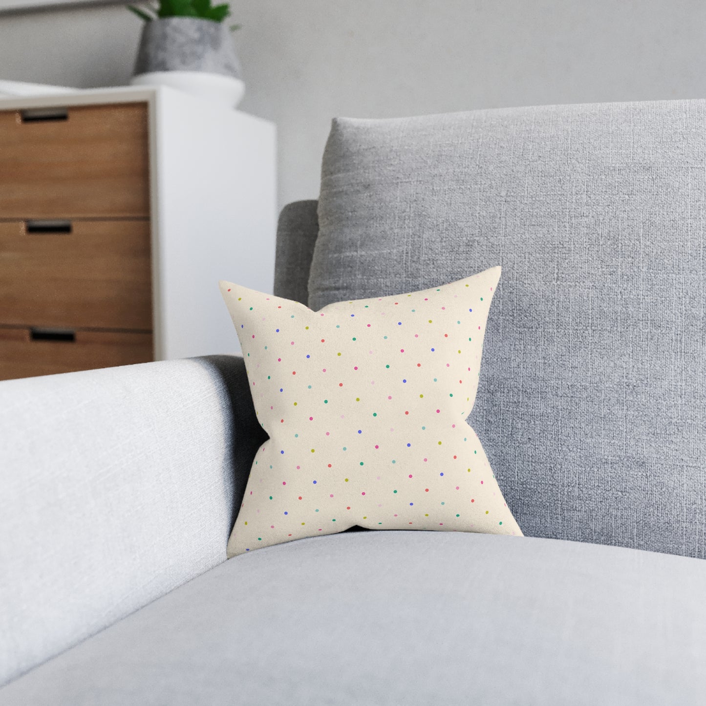 Dot Cake Throw Pillow