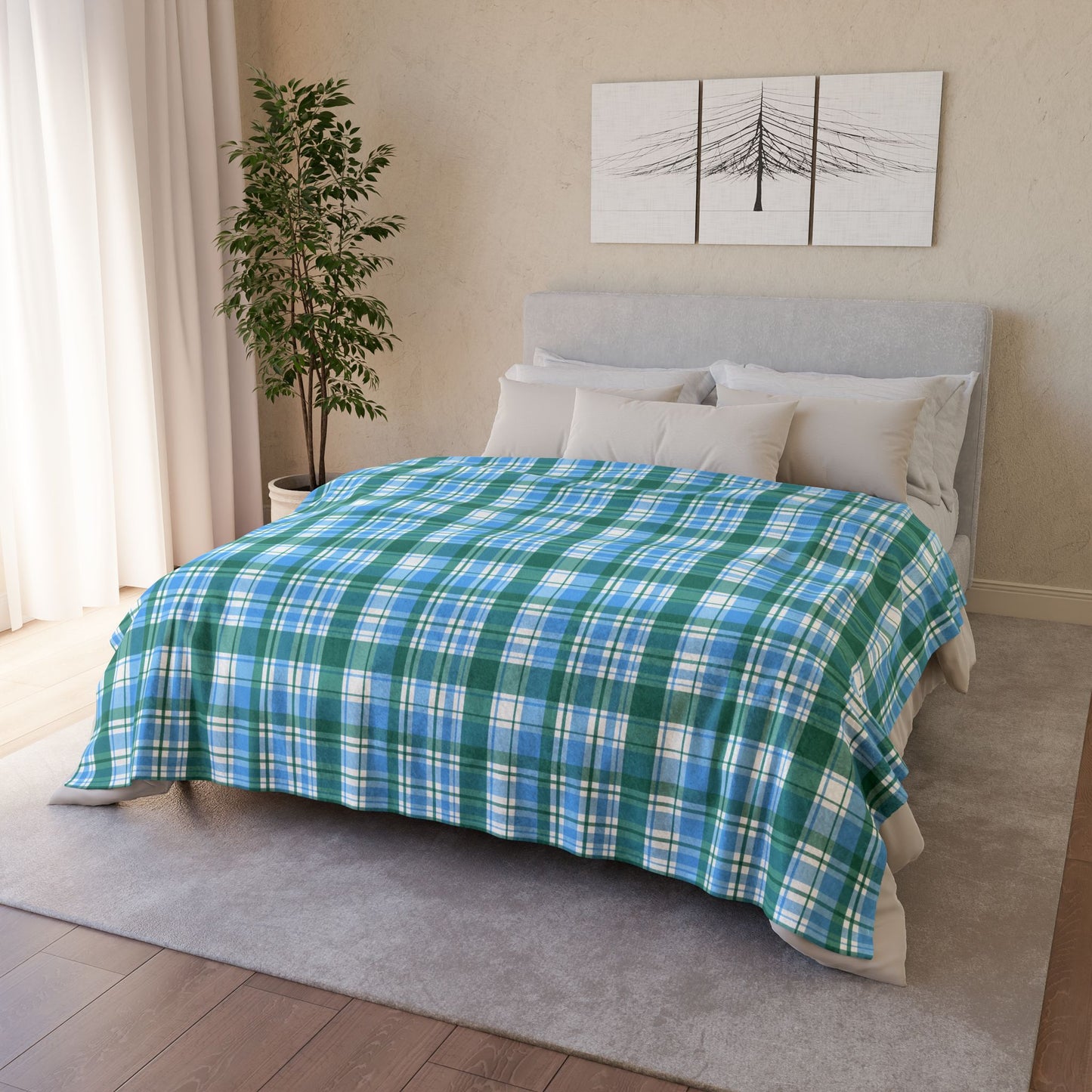 Preppy Plaid Throw Blanket