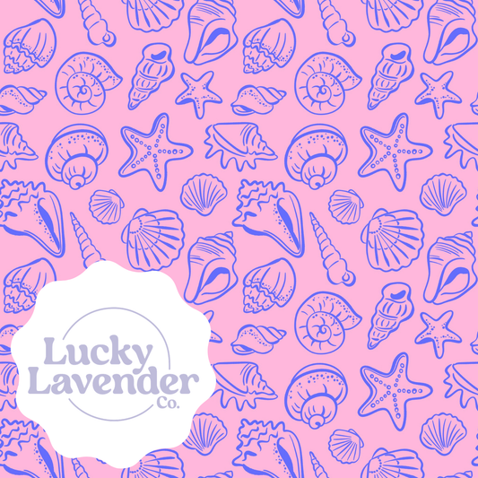 Shelly Seamless Pattern - Pink/Cobalt