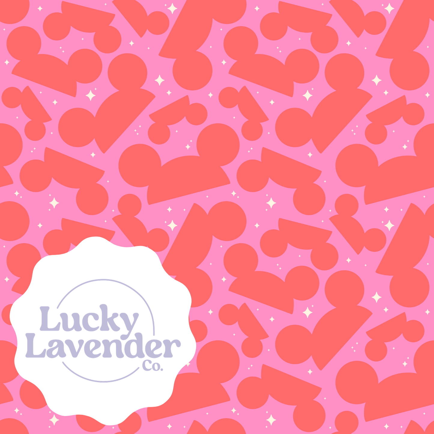 Mouse Club Seamless Pattern - Pink/Orange