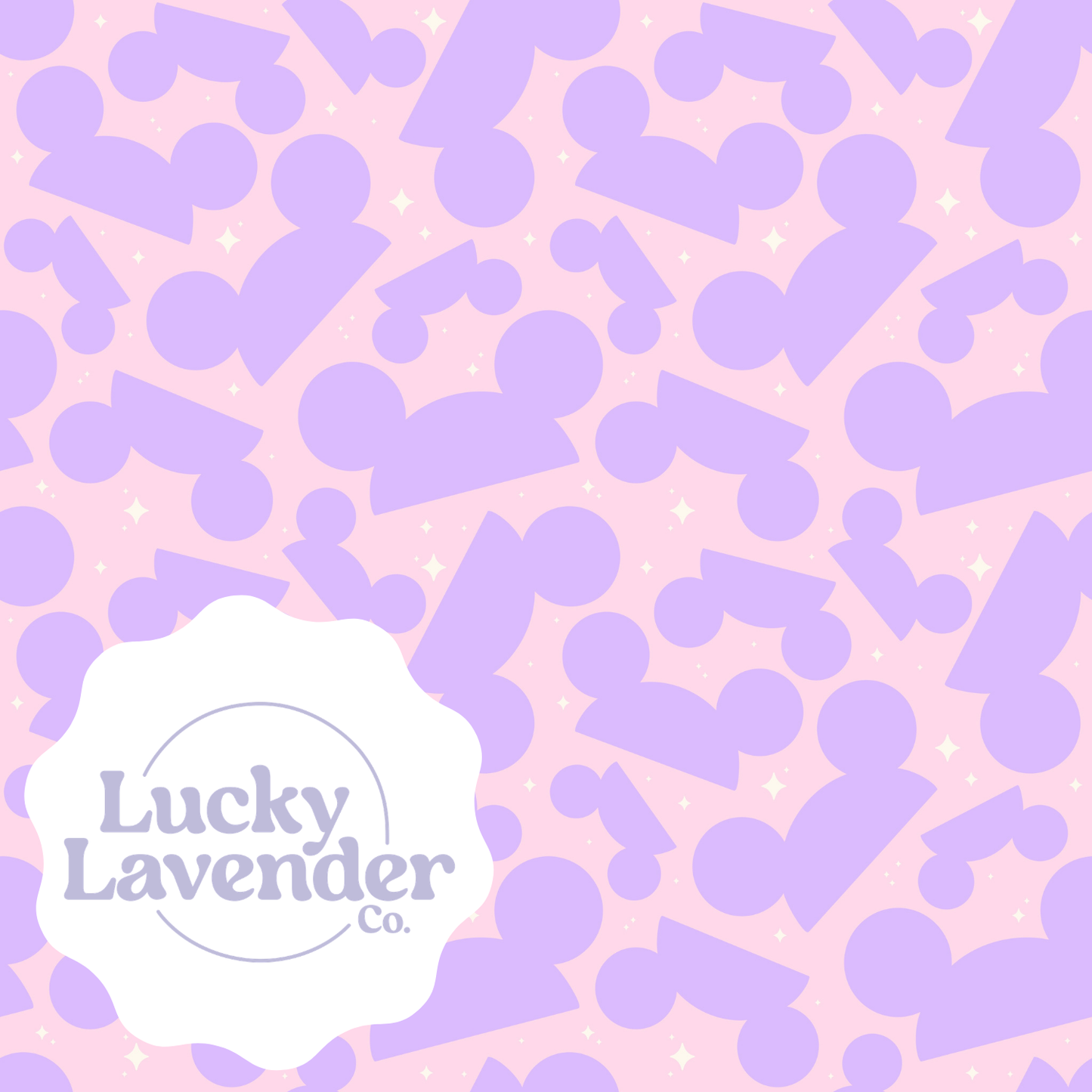 Mouse Club Seamless Pattern - Pink/Lavender