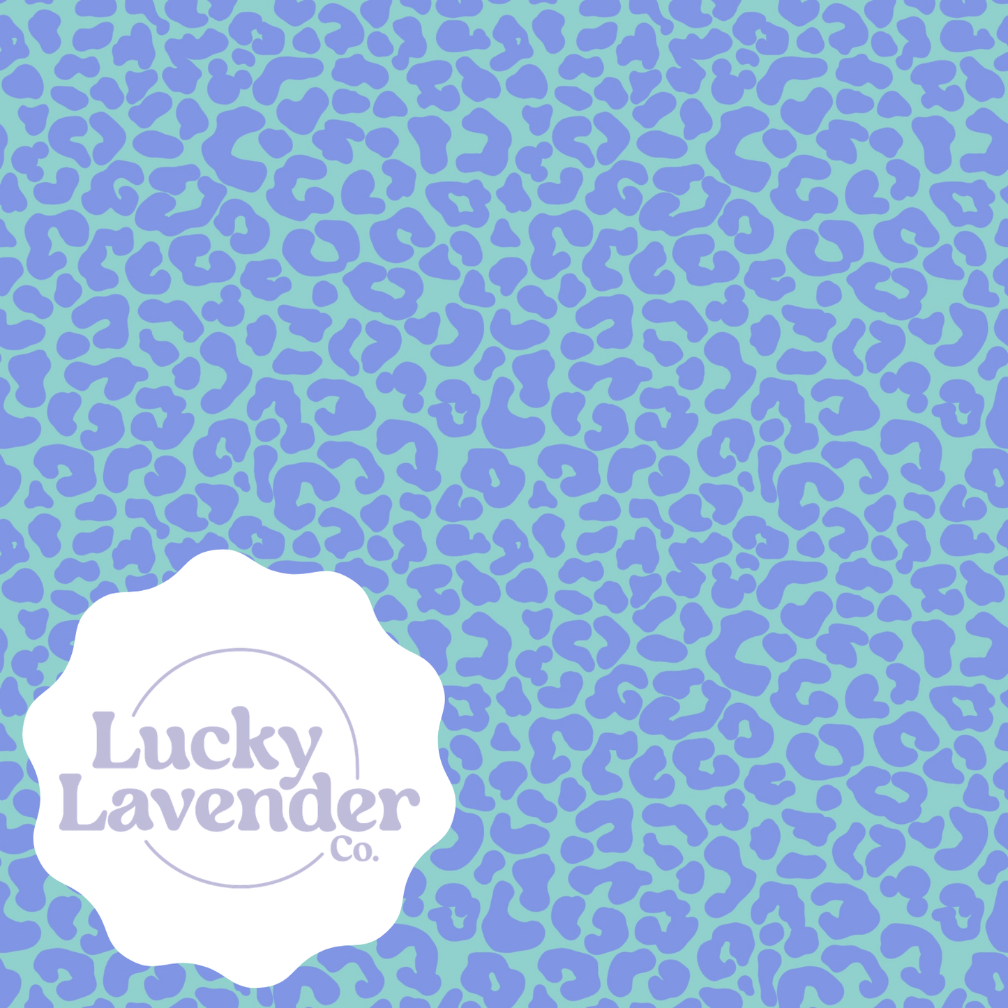 Mousey Cheetah Seamless Pattern - Blue/Periwinkle