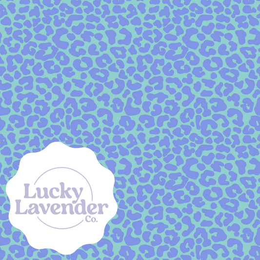 Mousey Cheetah Seamless Pattern - Blue/Periwinkle