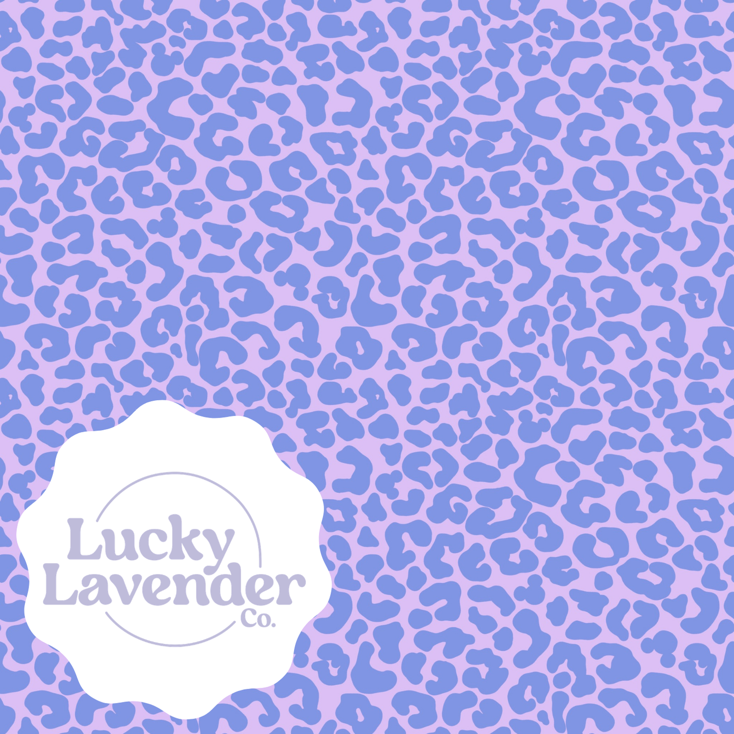 Mousey Cheetah Seamless Pattern - Lavender/Periwinkle