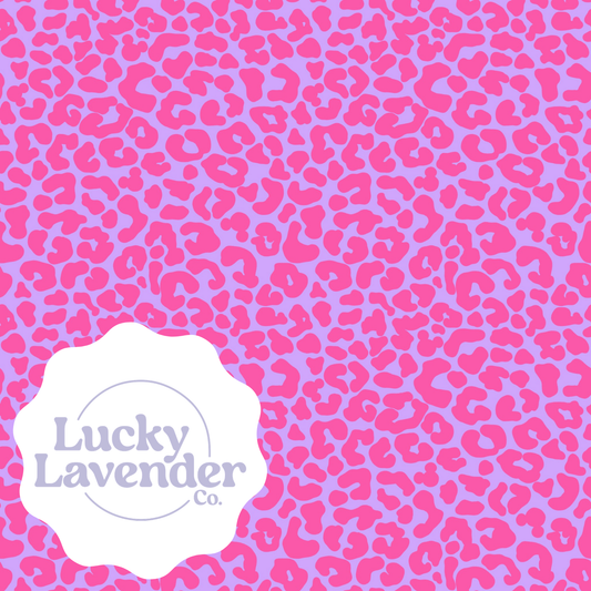 Mousey Cheetah Seamless Pattern - Lavender/Pink