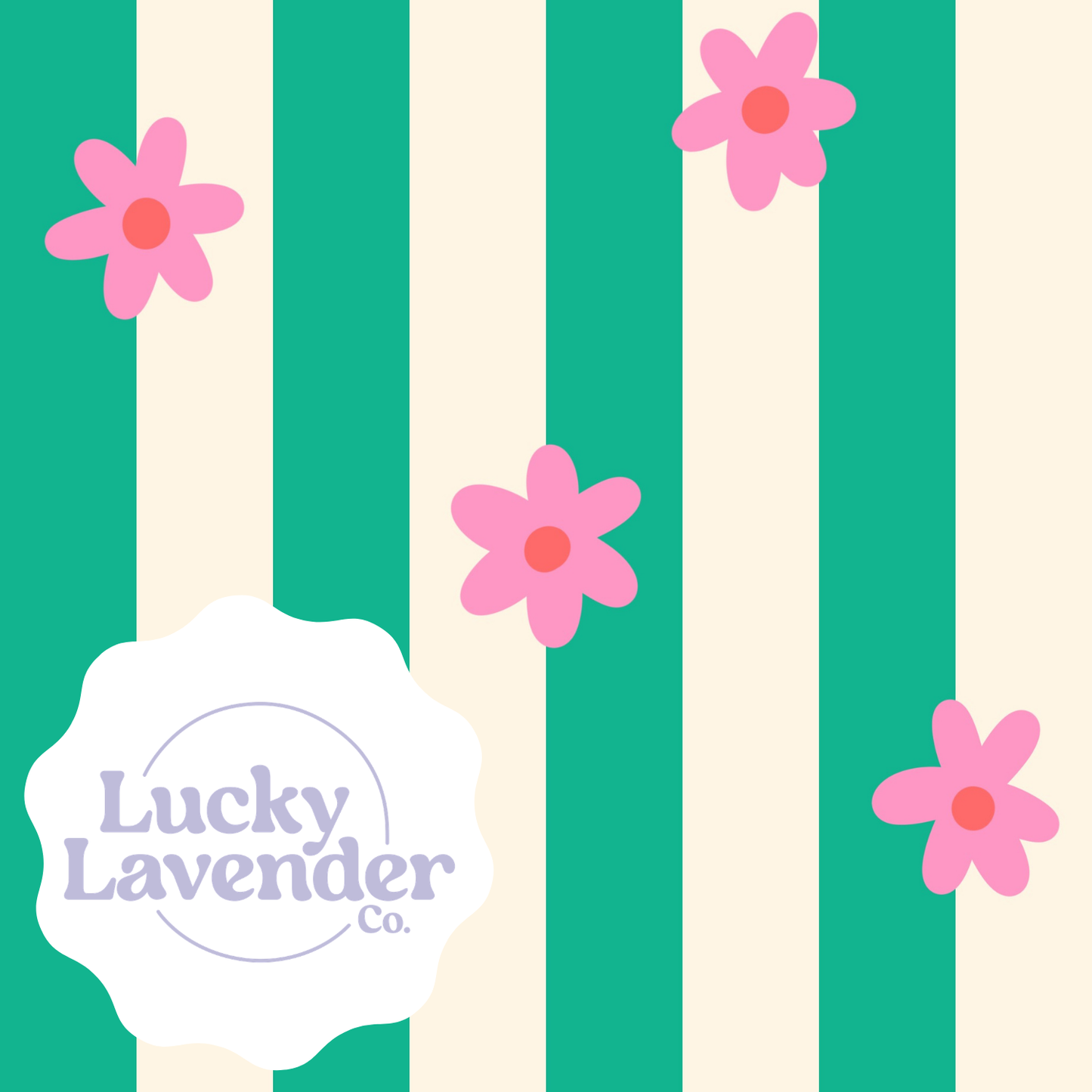 Daisies Seamless Pattern - Green/Pink