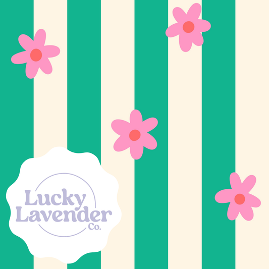 Daisies Seamless Pattern - Green/Pink