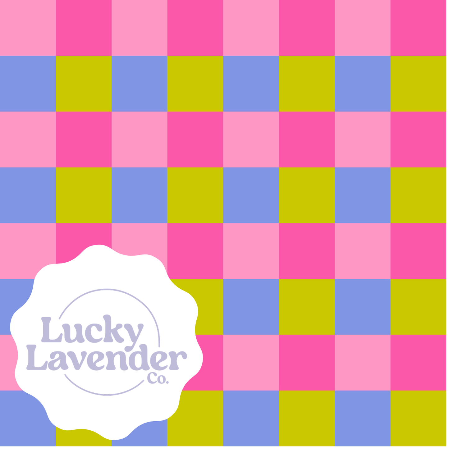 Dance Floor Seamless Pattern - Pink/Lime/Periwinkle