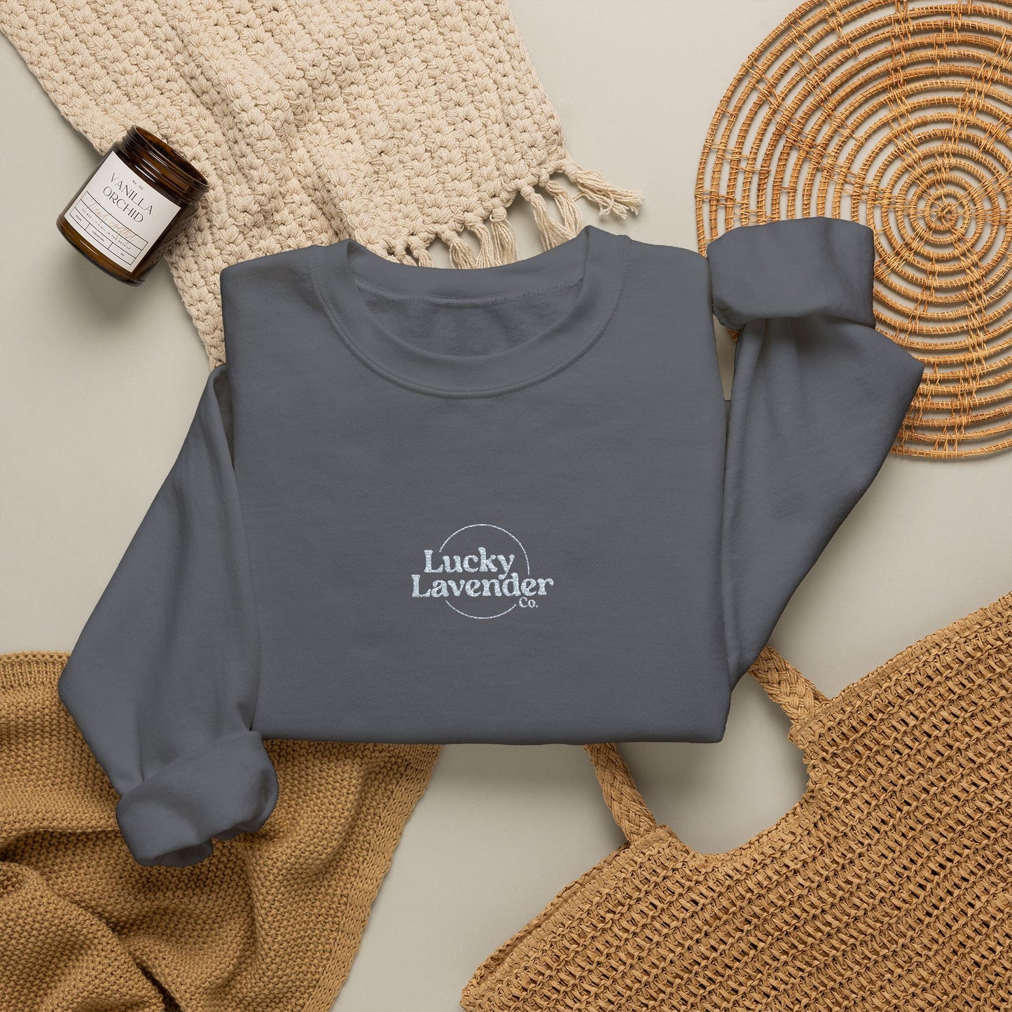Logo Embroidered Crewneck