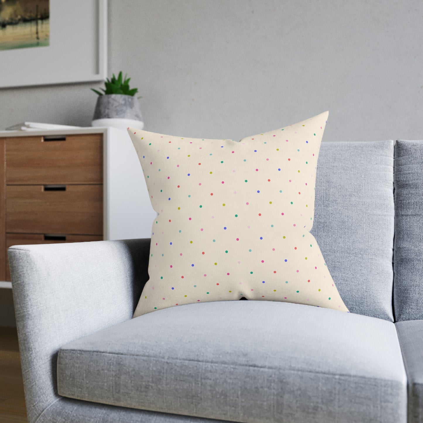 Dot Cake Throw Pillow