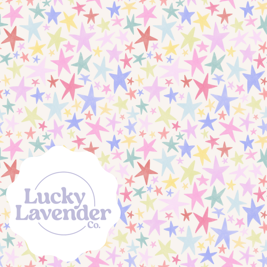 Glow Stars Seamless Pattern