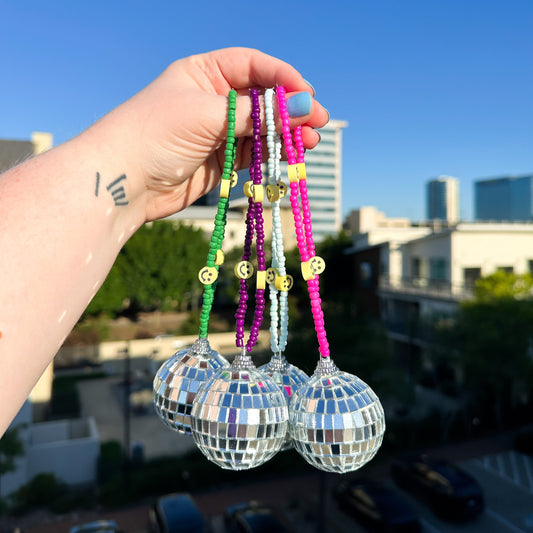 Disco Ball Car Charm