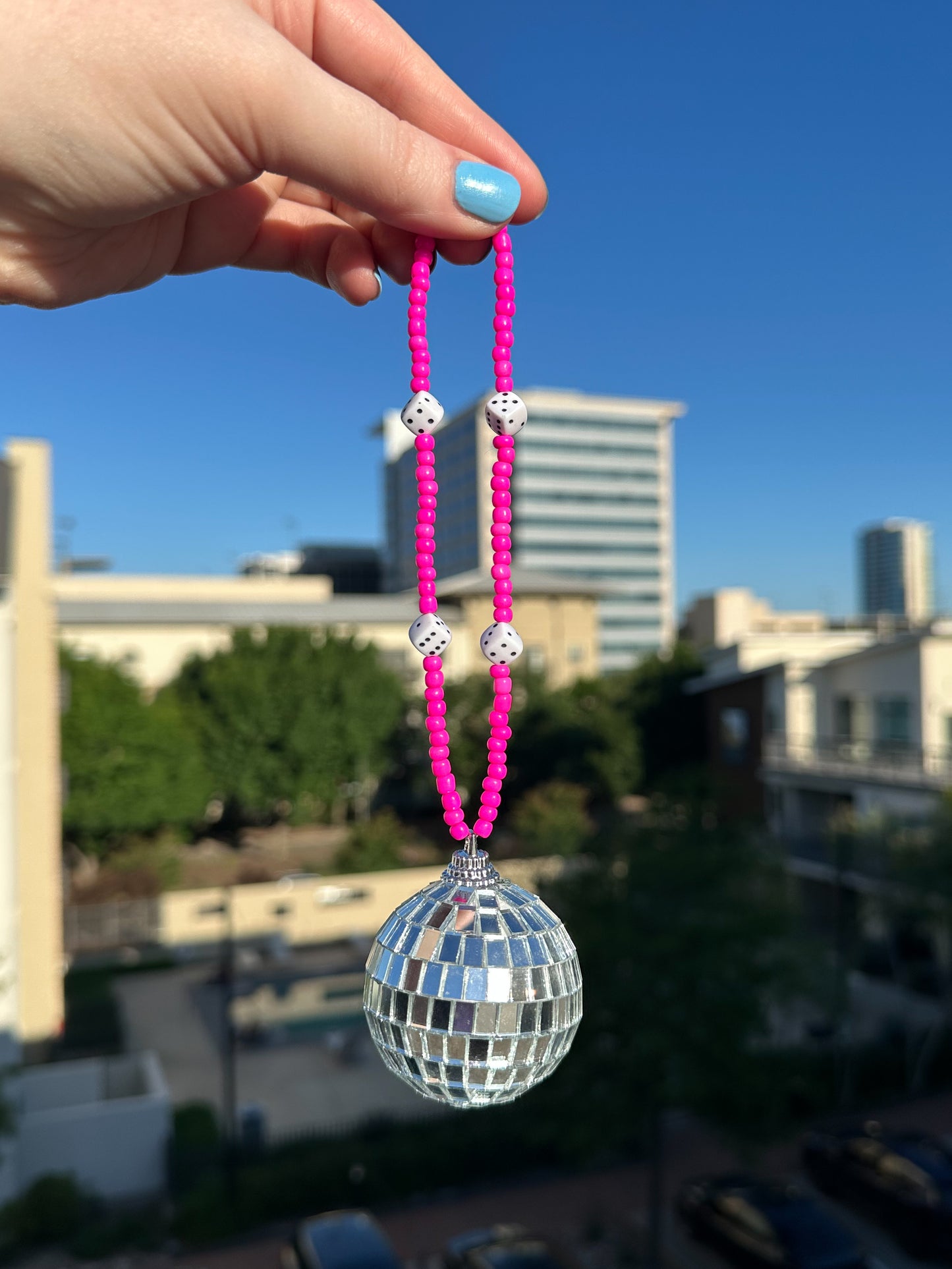 Disco Ball Car Charm