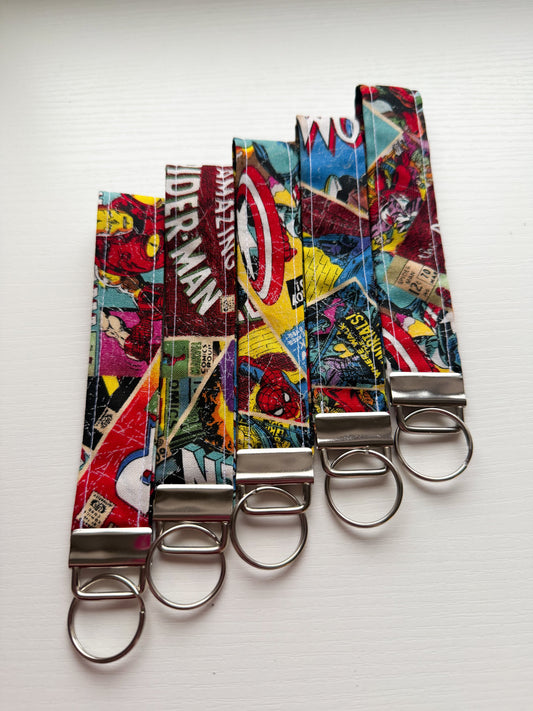Comic Book Wristlet Key Fob