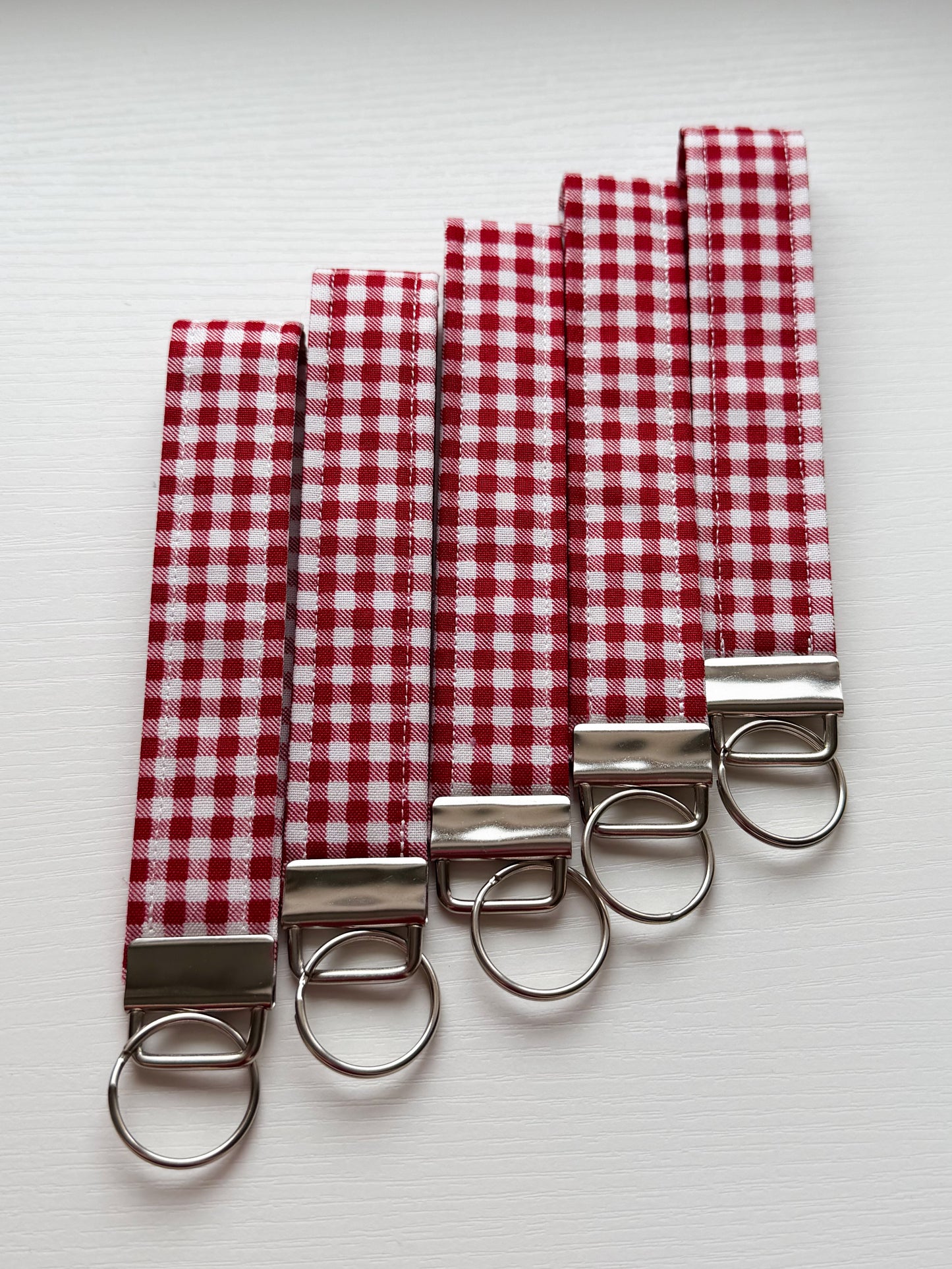 Red Gingham Key Fob + Wallet Wristlet